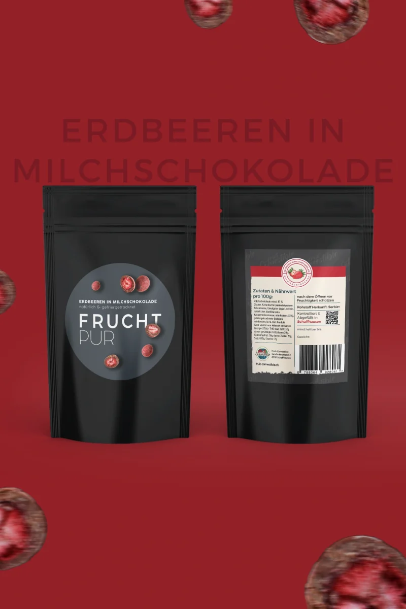 Erdbeere in Milchschokolade | 100g